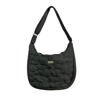 Puffer Messenger Bag in Muted Charcoal