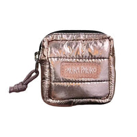 Mini Puffer Pouch in Blush Chrome