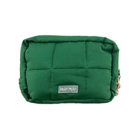 Multifunction Travel Puffer Pouch in Festive Emerald