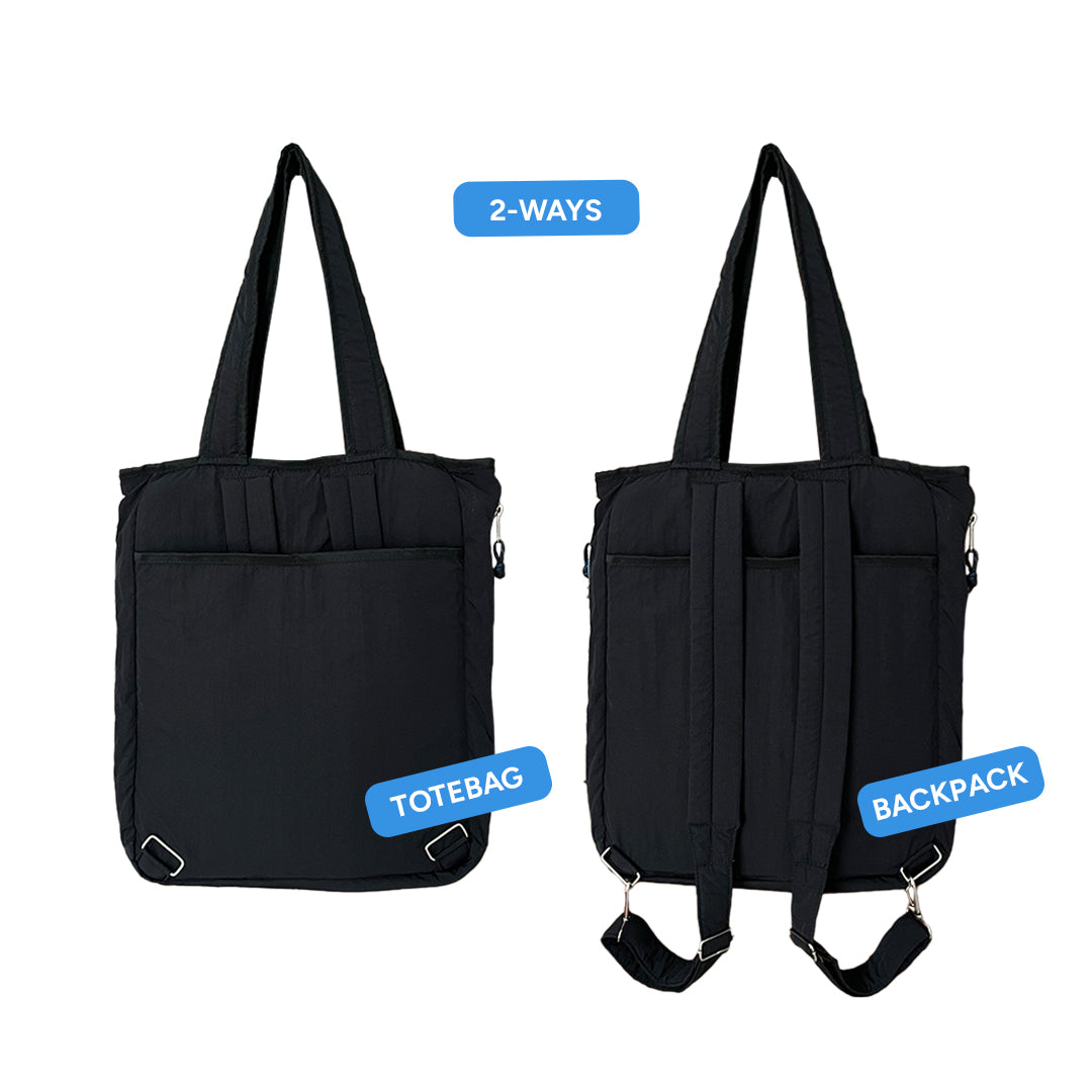 Active Racquet Totepack in Mysterious Black