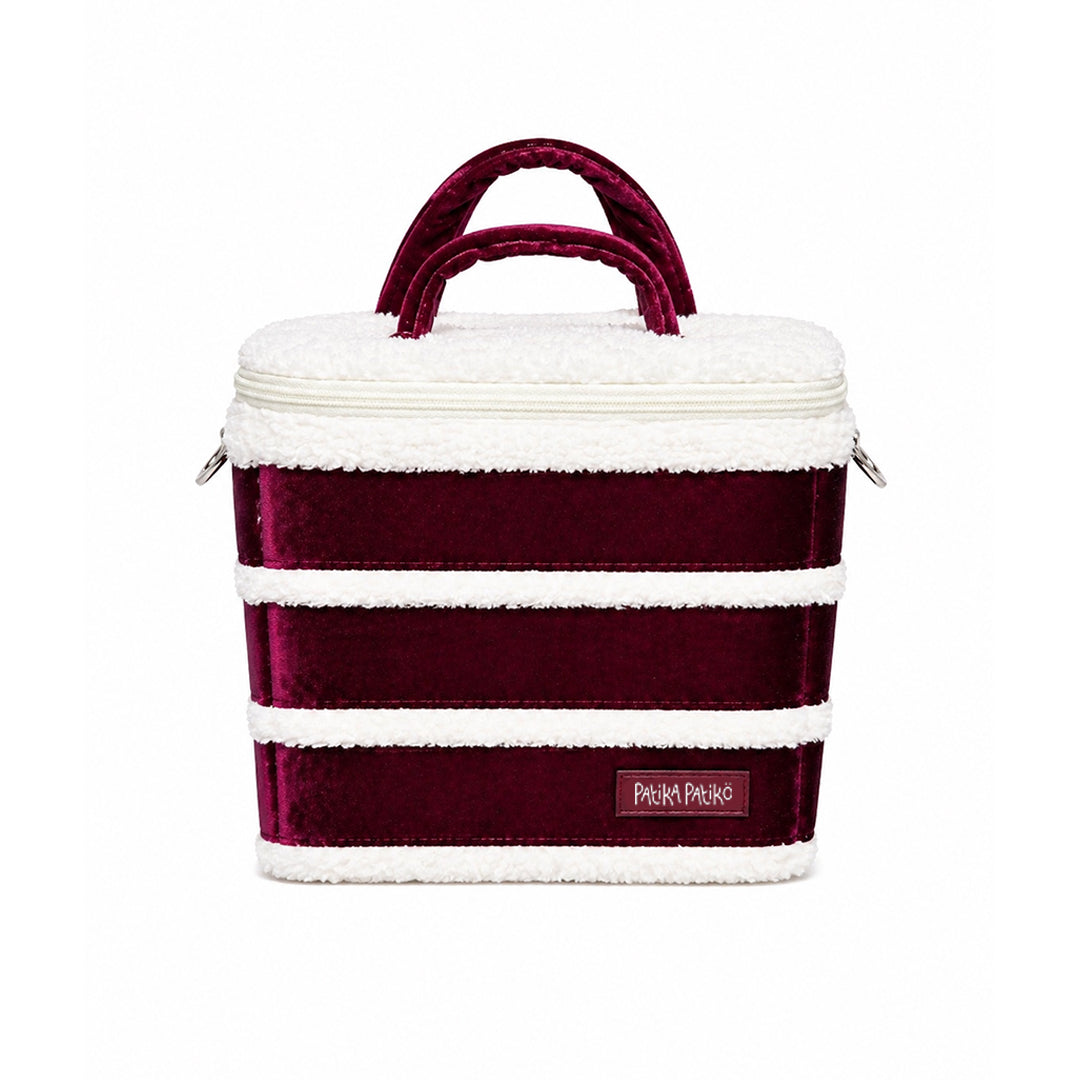 Insulated Puffer Lunch Box in Red Velvet