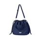 Puffer Drawstring Sling Bag in Blueberry Compote