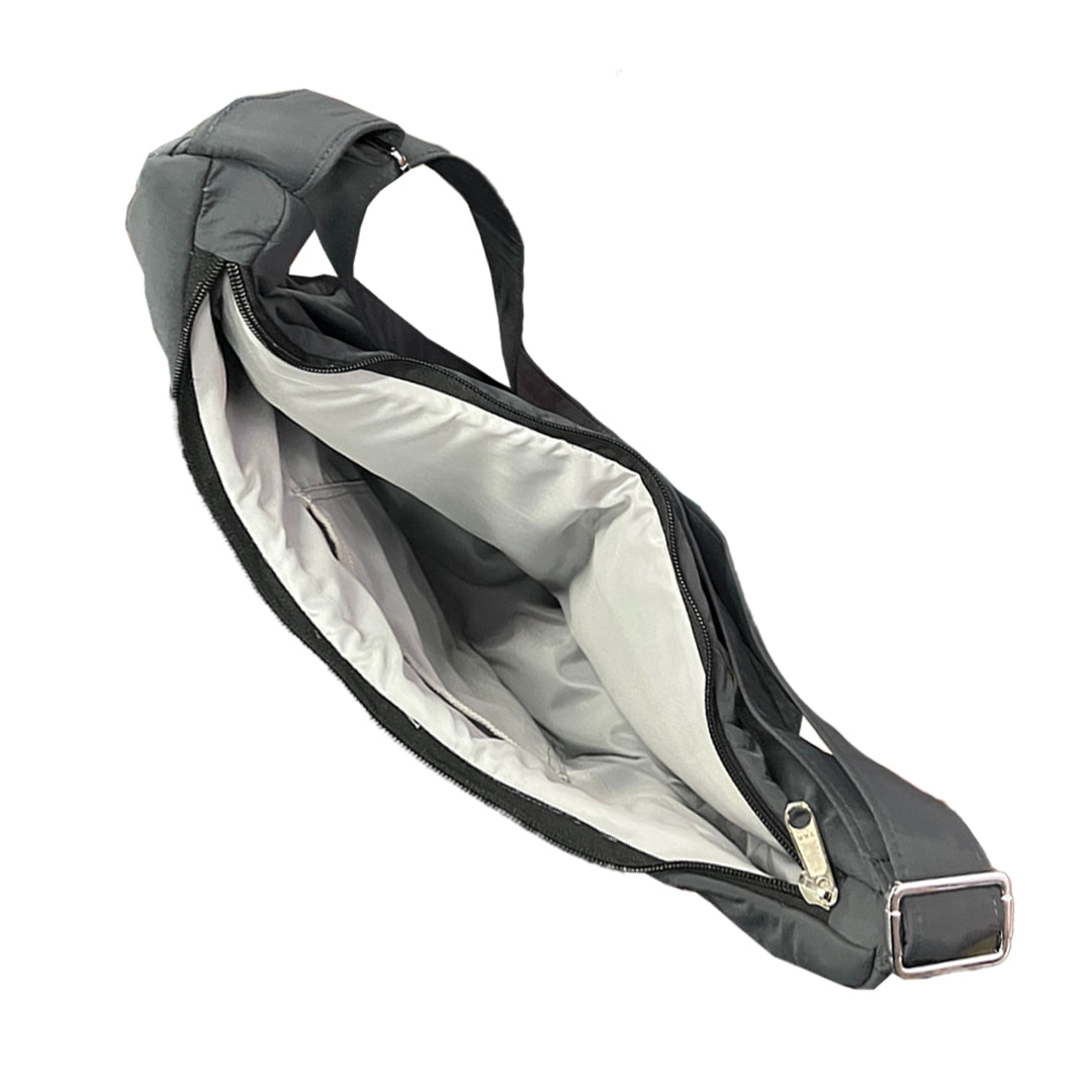Puffer Messenger Bag in Muted Charcoal