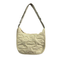 Puffer Messenger Bag in Comforting Beige