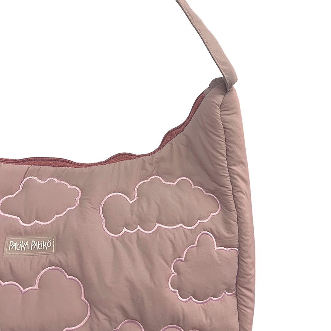 Puffer Messenger Bag in Friendly Mauve