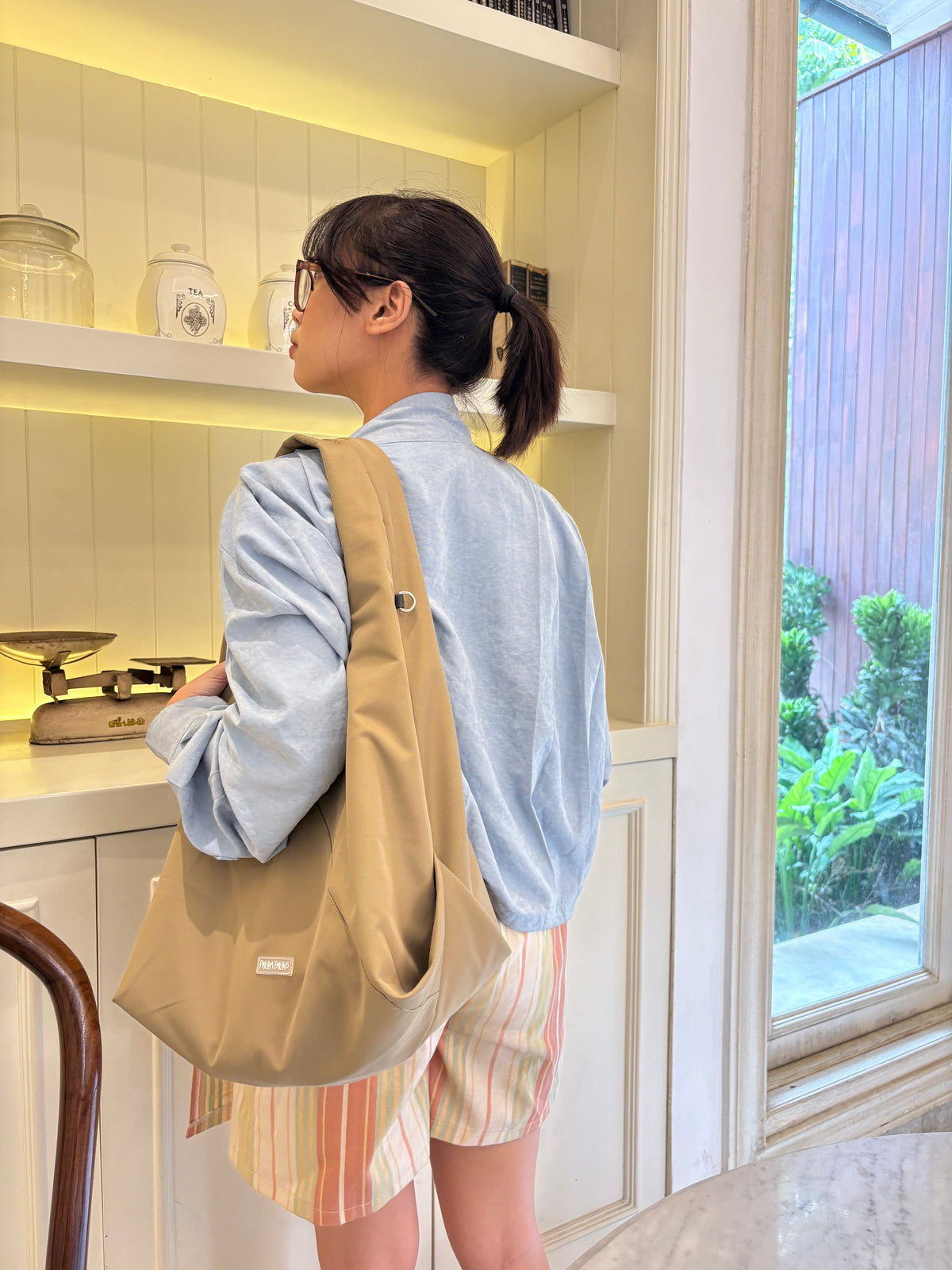 Just In Case Hobo Totes in Cafe Latte