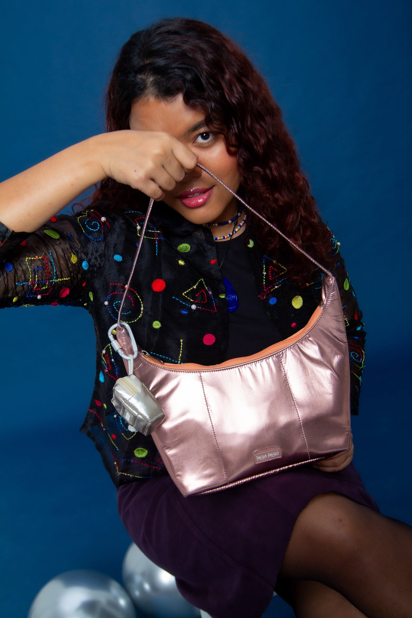 Gleam Shoulder Bag in Rose Quartz