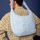 Puffer Messenger Bag in Hazy Blue