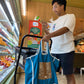 Foldable Reversible Shopping Bag in Energetic Jade