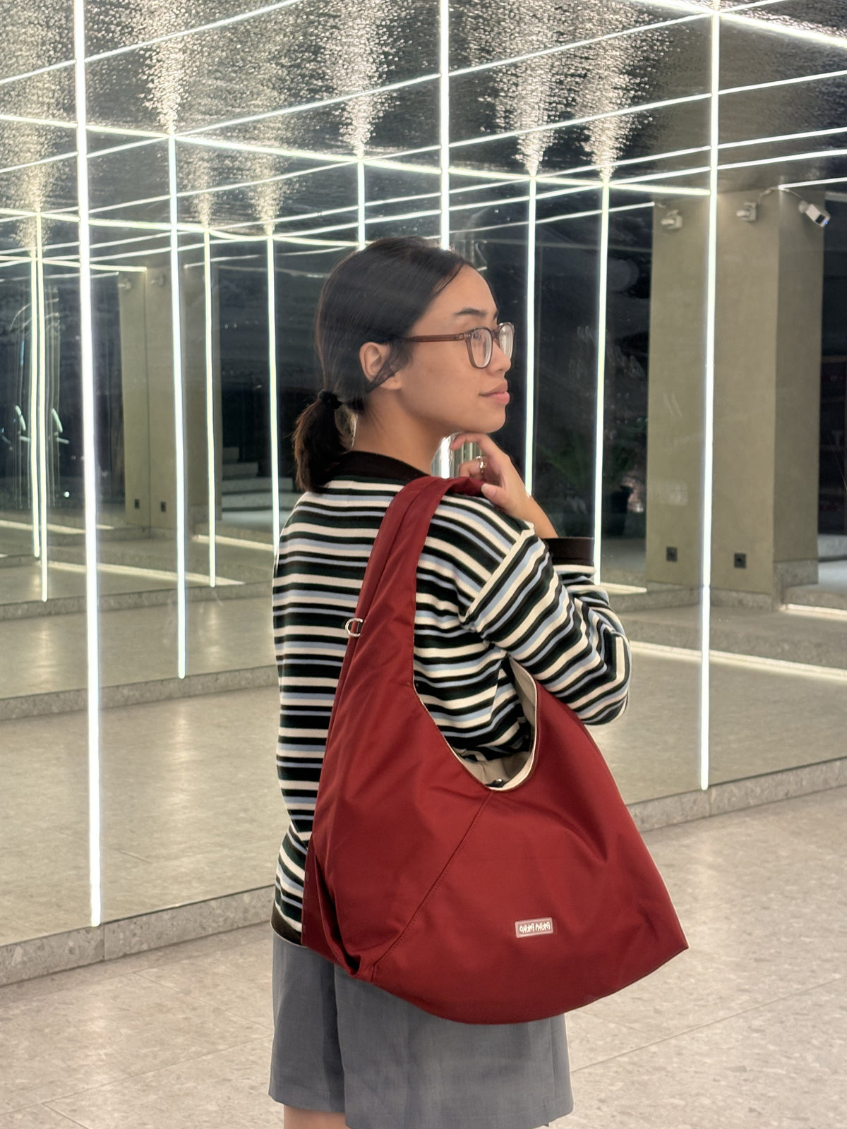 Just In Case Hobo Totes in Cherry on Top