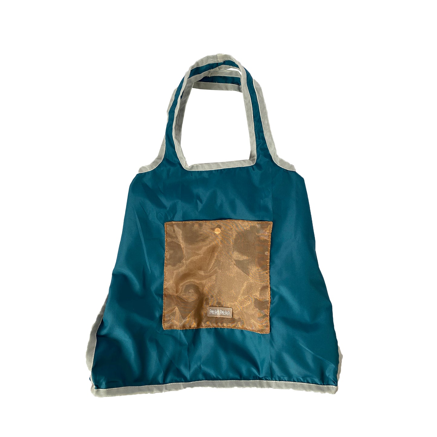 Foldable Reversible Shopping Bag in Energetic Jade