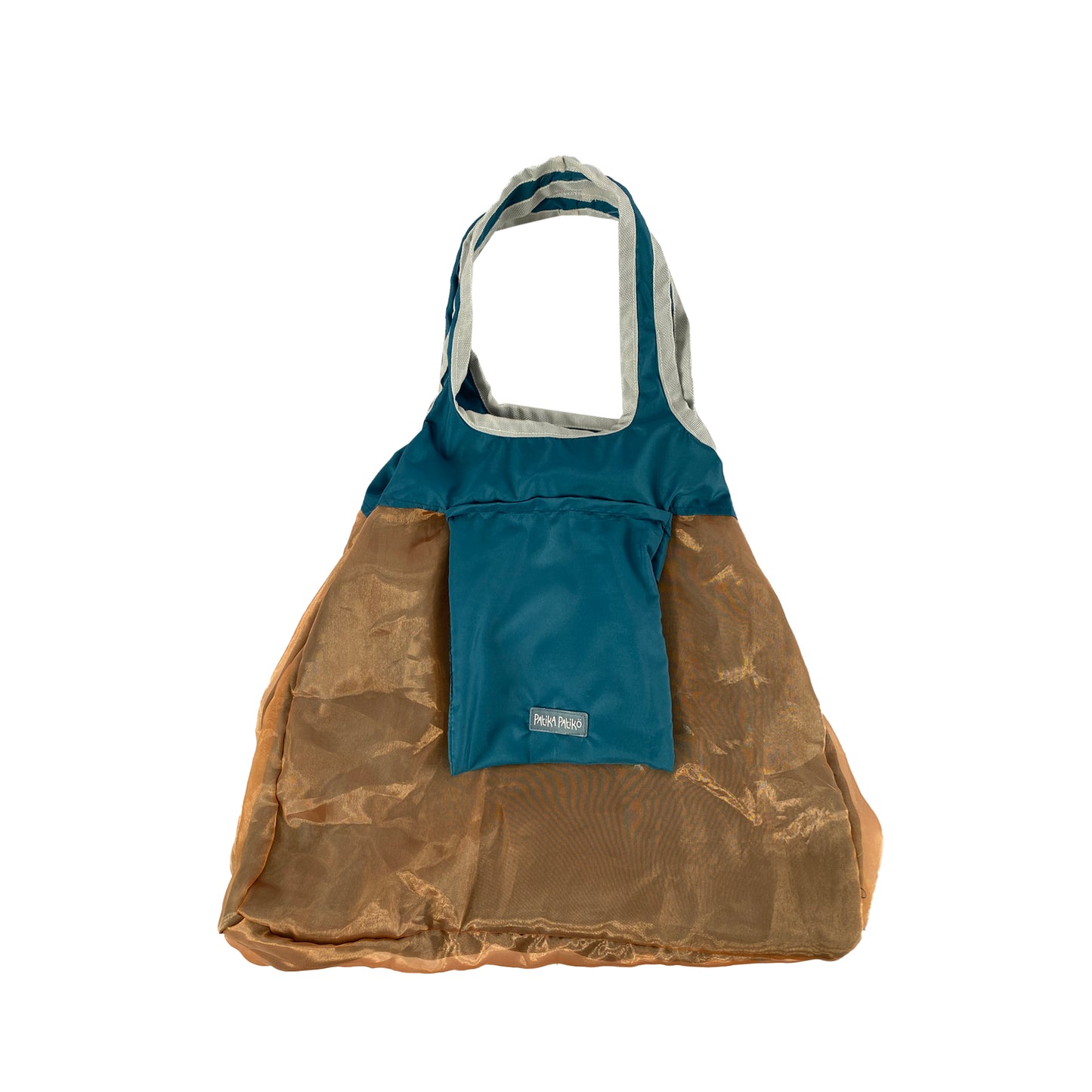 Foldable Reversible Shopping Bag in Energetic Jade