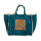 Foldable Reversible Shopping Bag in Energetic Jade