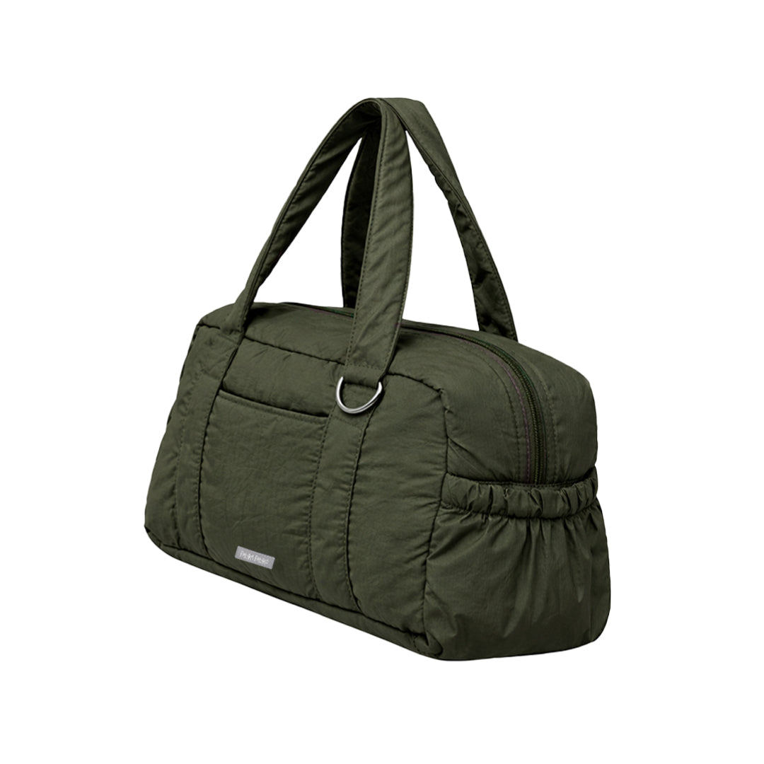 Medium Duffle Shoulder Bag in Pesto Oil