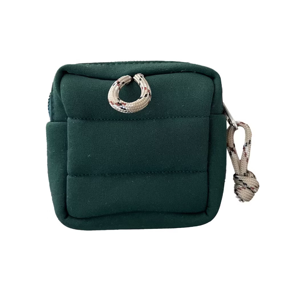 Mini Puffer Pouch in Festive Emerald