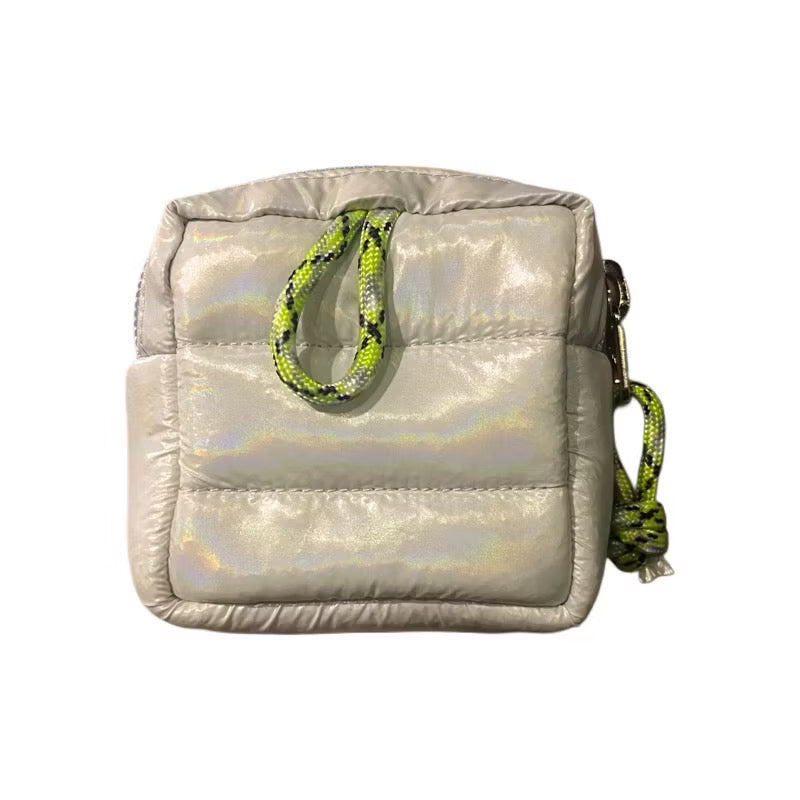 Mini Puffer Pouch in Shining Ivory