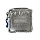 Mini Puffer Pouch in Metallic Silver