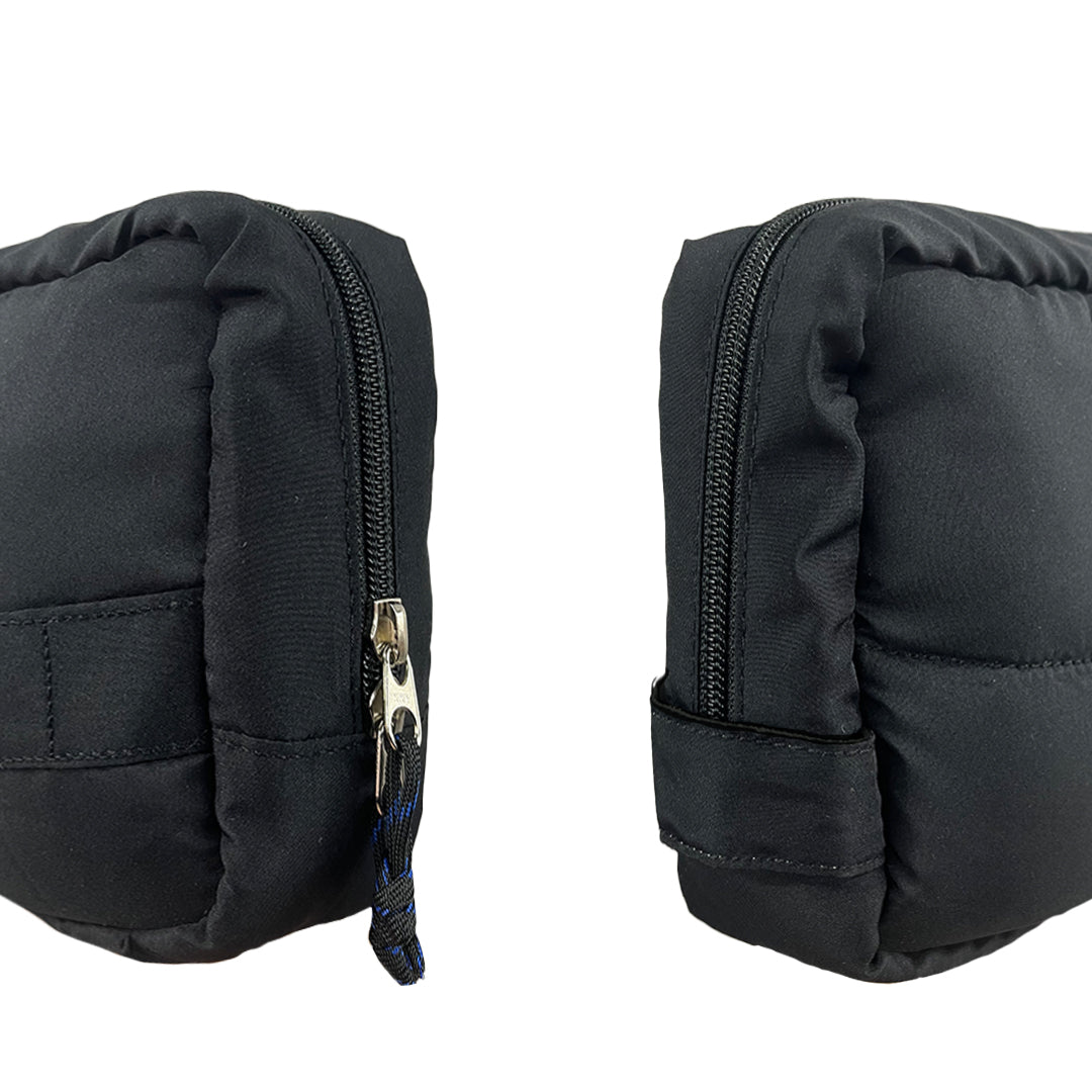 Multifunction Travel Puffer Pouch in Mysterious Black