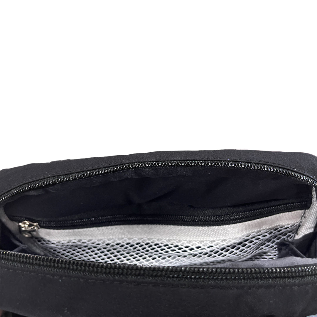 Multifunction Travel Puffer Pouch in Mysterious Black