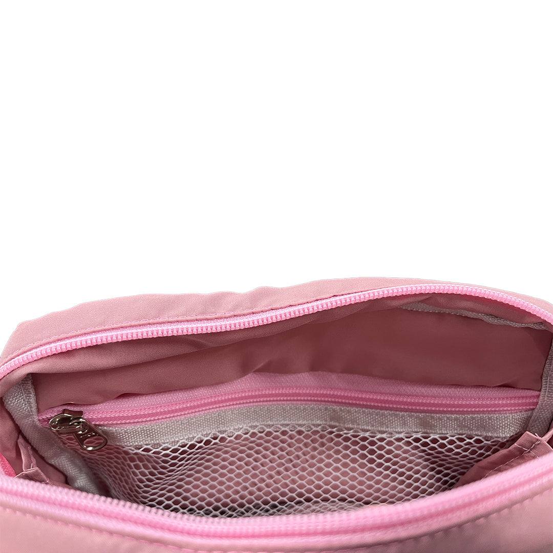 Multifunction Travel Puffer Pouch in Romantic Pink