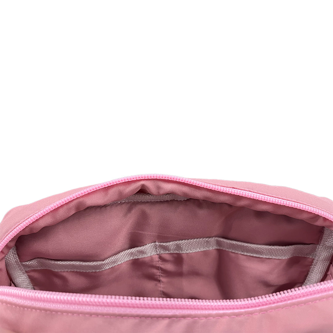 Multifunction Travel Puffer Pouch in Romantic Pink