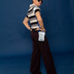 Digital Puffer Pouch in Metallic Silver
