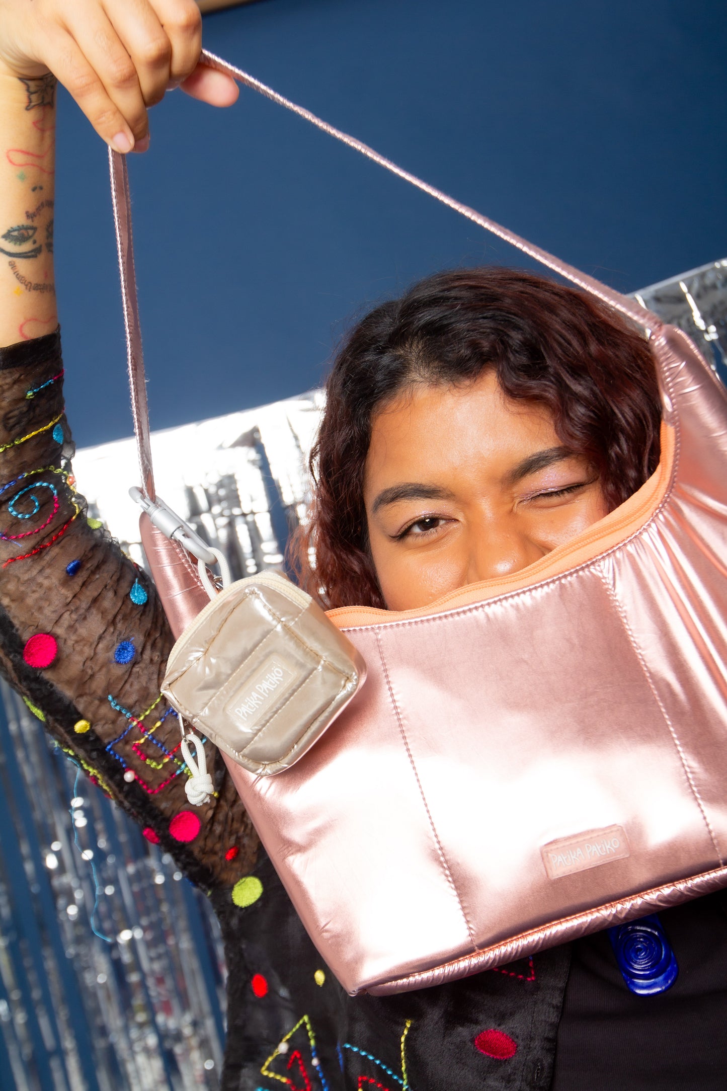 Gleam Shoulder Bag in Rose Quartz