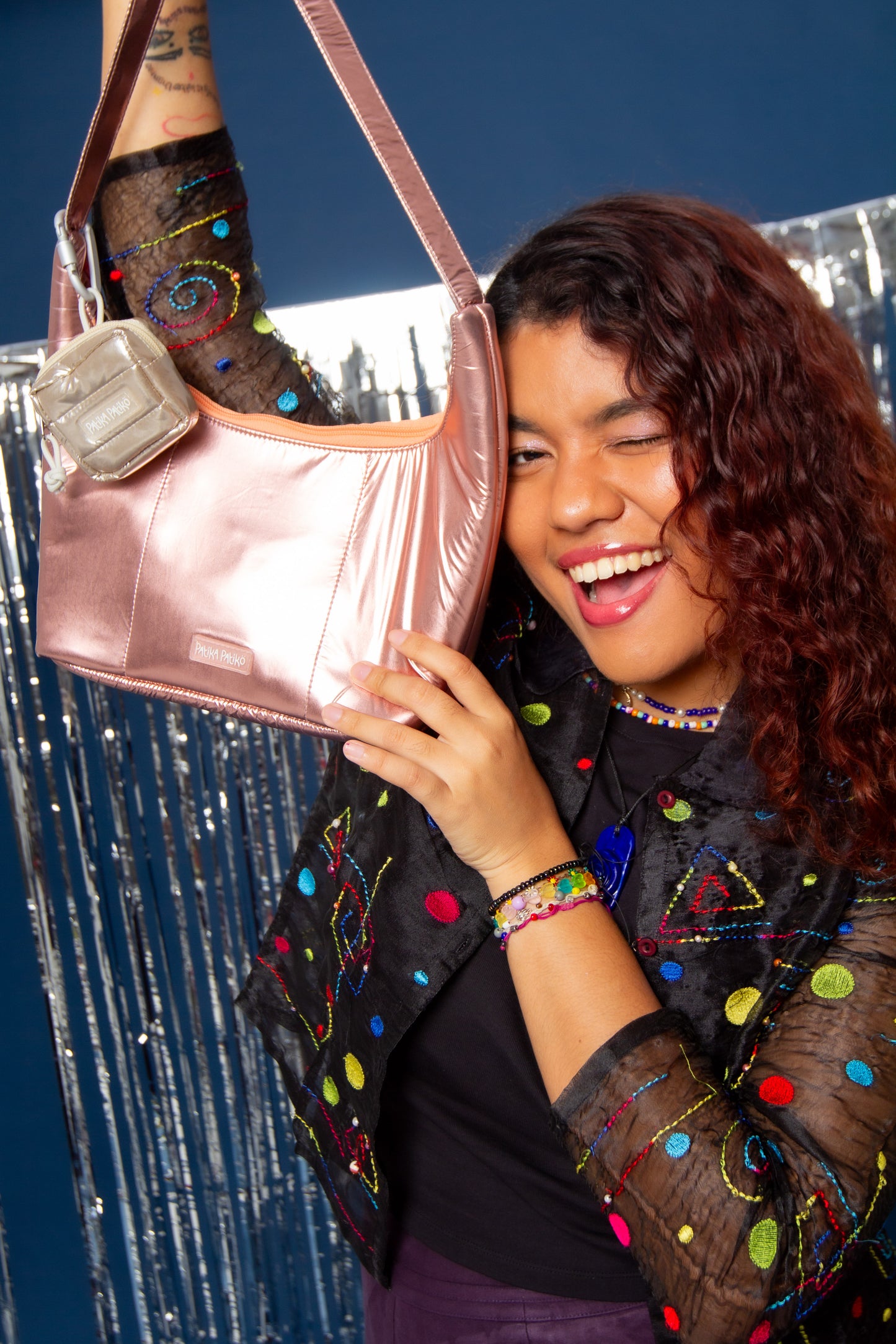 Gleam Shoulder Bag in Rose Quartz