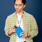 Puffer Card Holder in Confident Cerulean