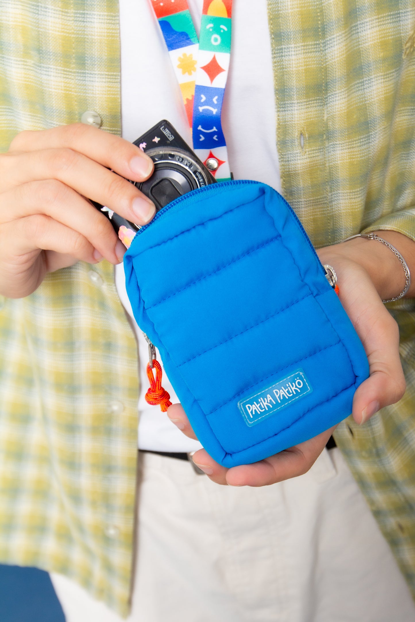 Puffer Card Holder in Confident Cerulean