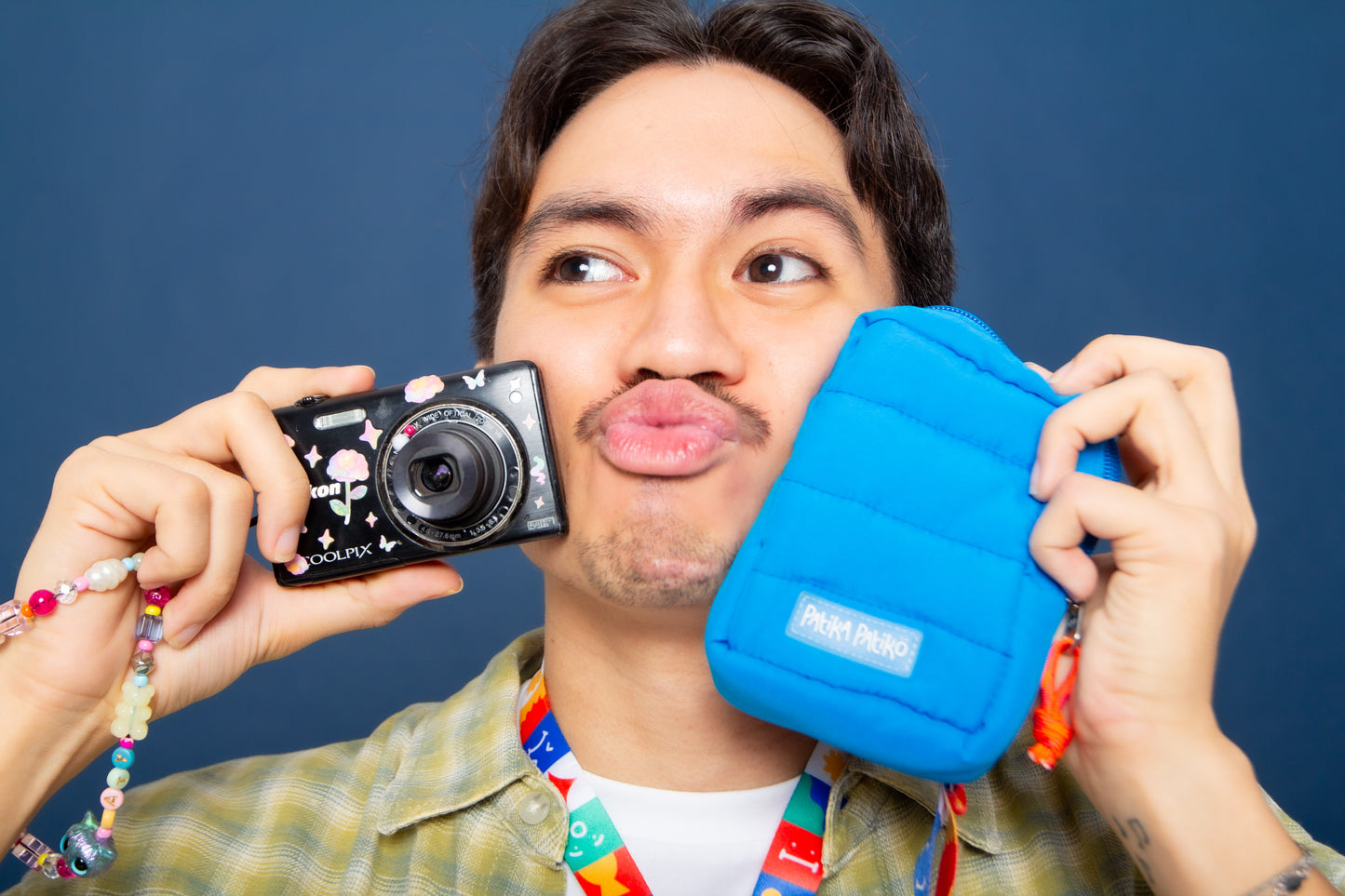 Puffer Card Holder in Confident Cerulean