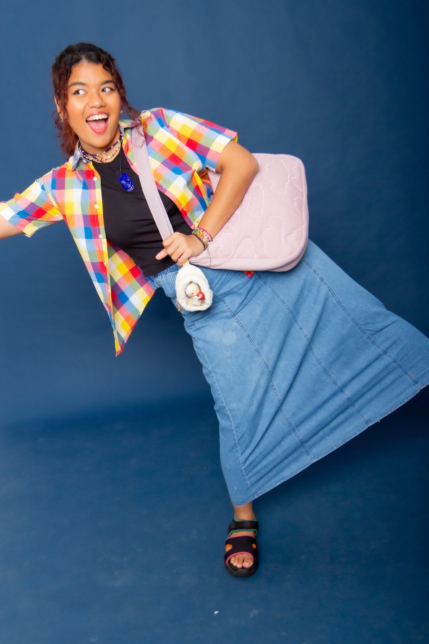 Puffer Messenger Bag in Friendly Mauve