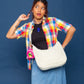 Puffer Messenger Bag in Comforting Beige