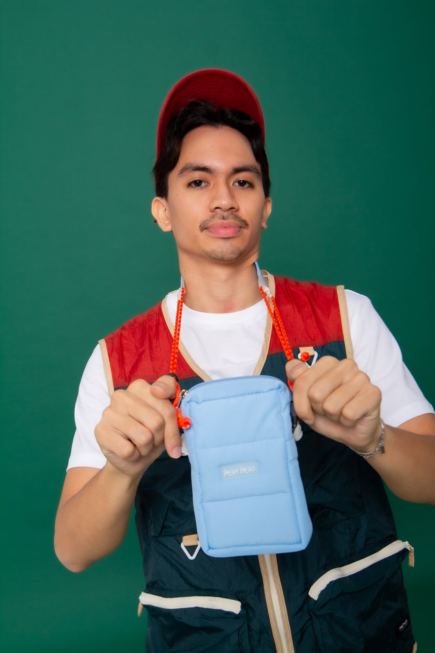 Digital Puffer Pouch in Serene Blue