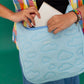 Puffer Messenger Bag in Hazy Blue