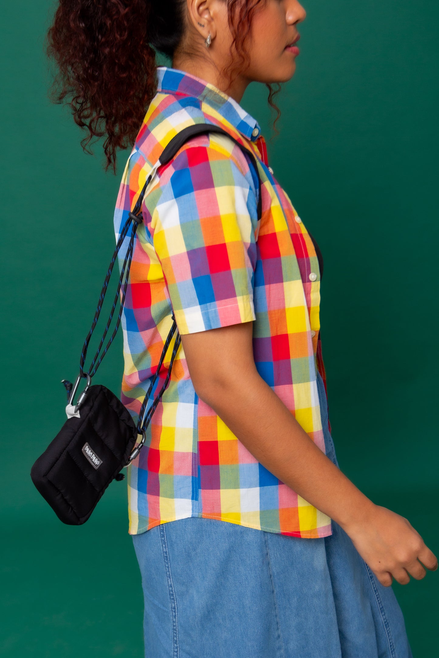 Digital Puffer Pouch in Mysterious Black