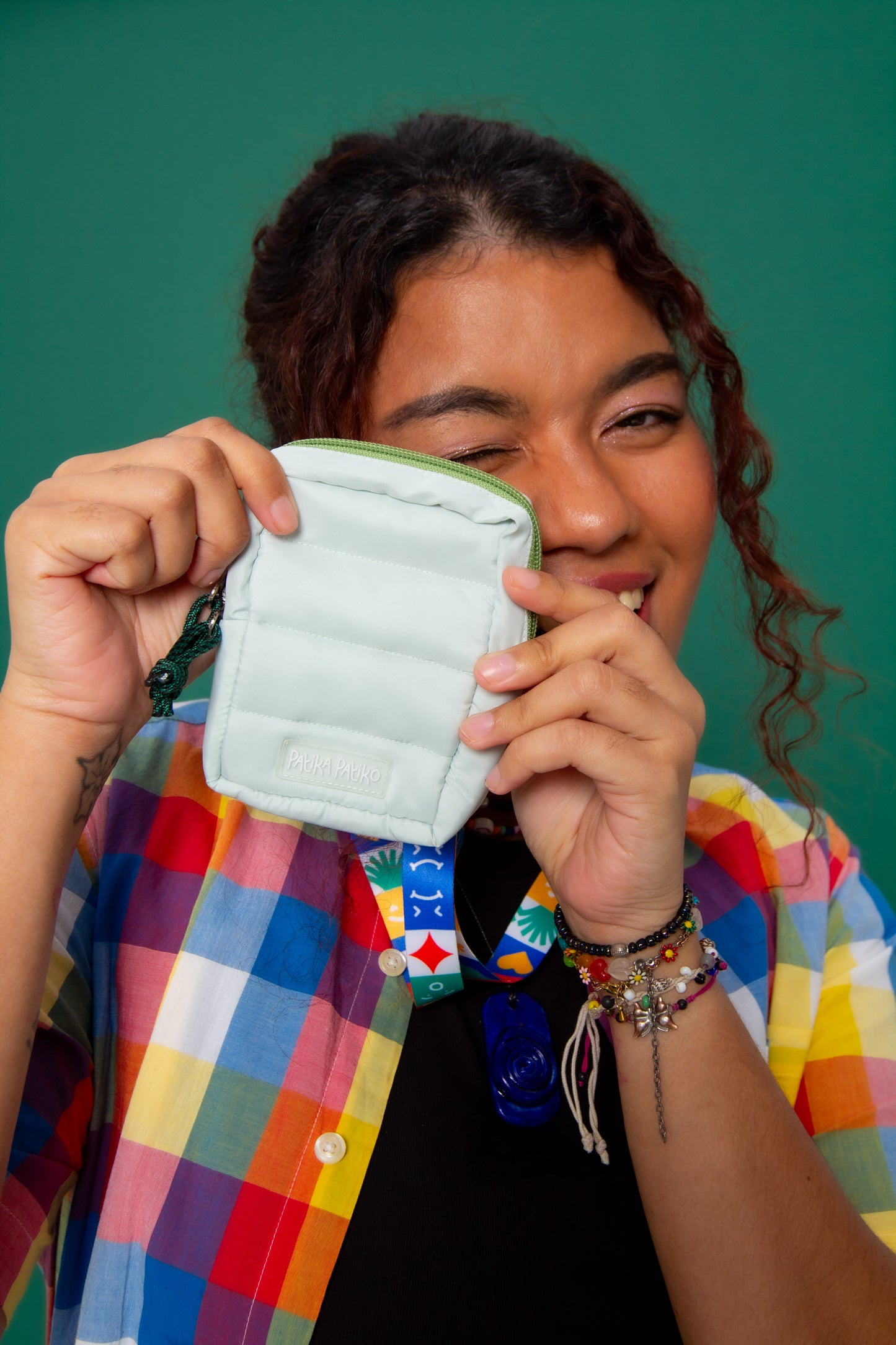 Puffer Card Holder in Fresh Mint