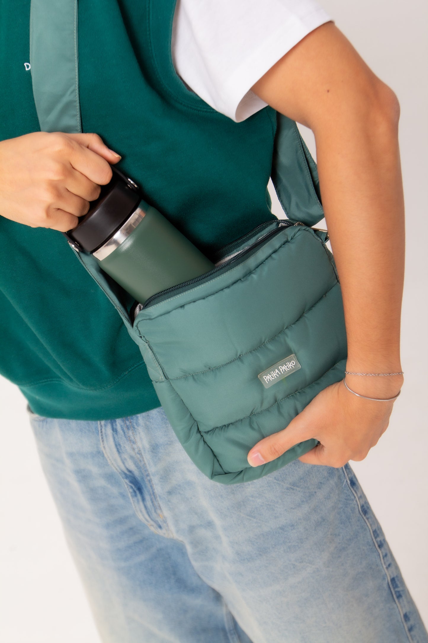 Medium Puffer Bag in Wisdom Sage