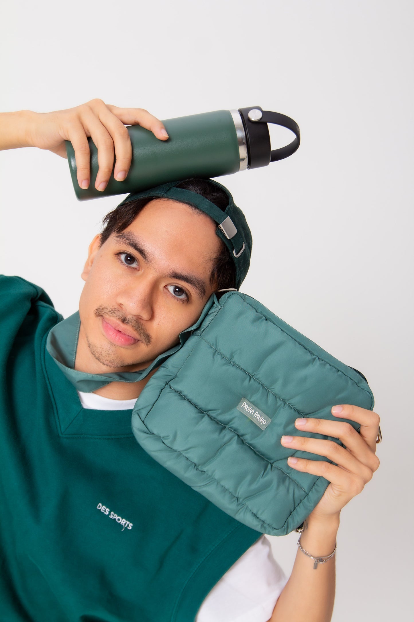 Medium Puffer Bag in Wisdom Sage