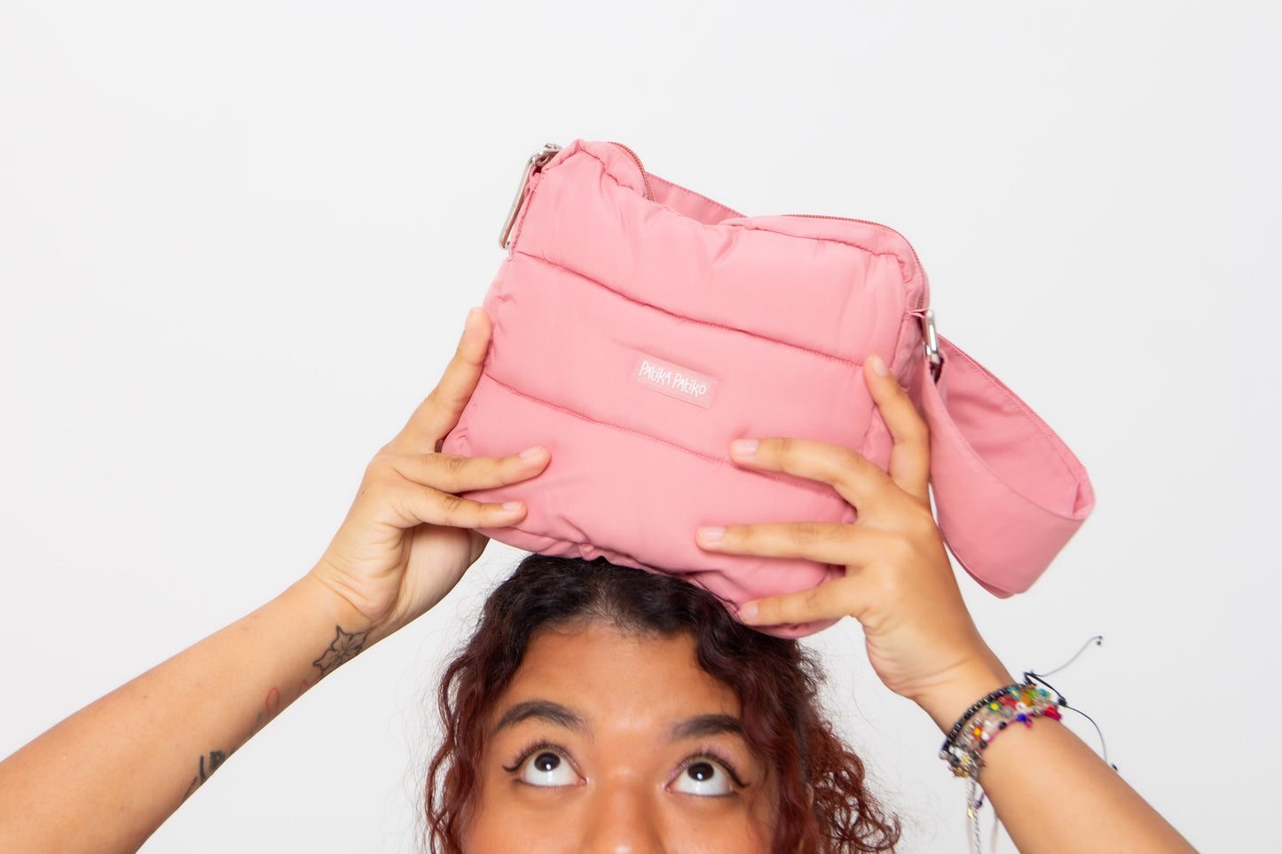 Medium Puffer Bag in Lovely Pink