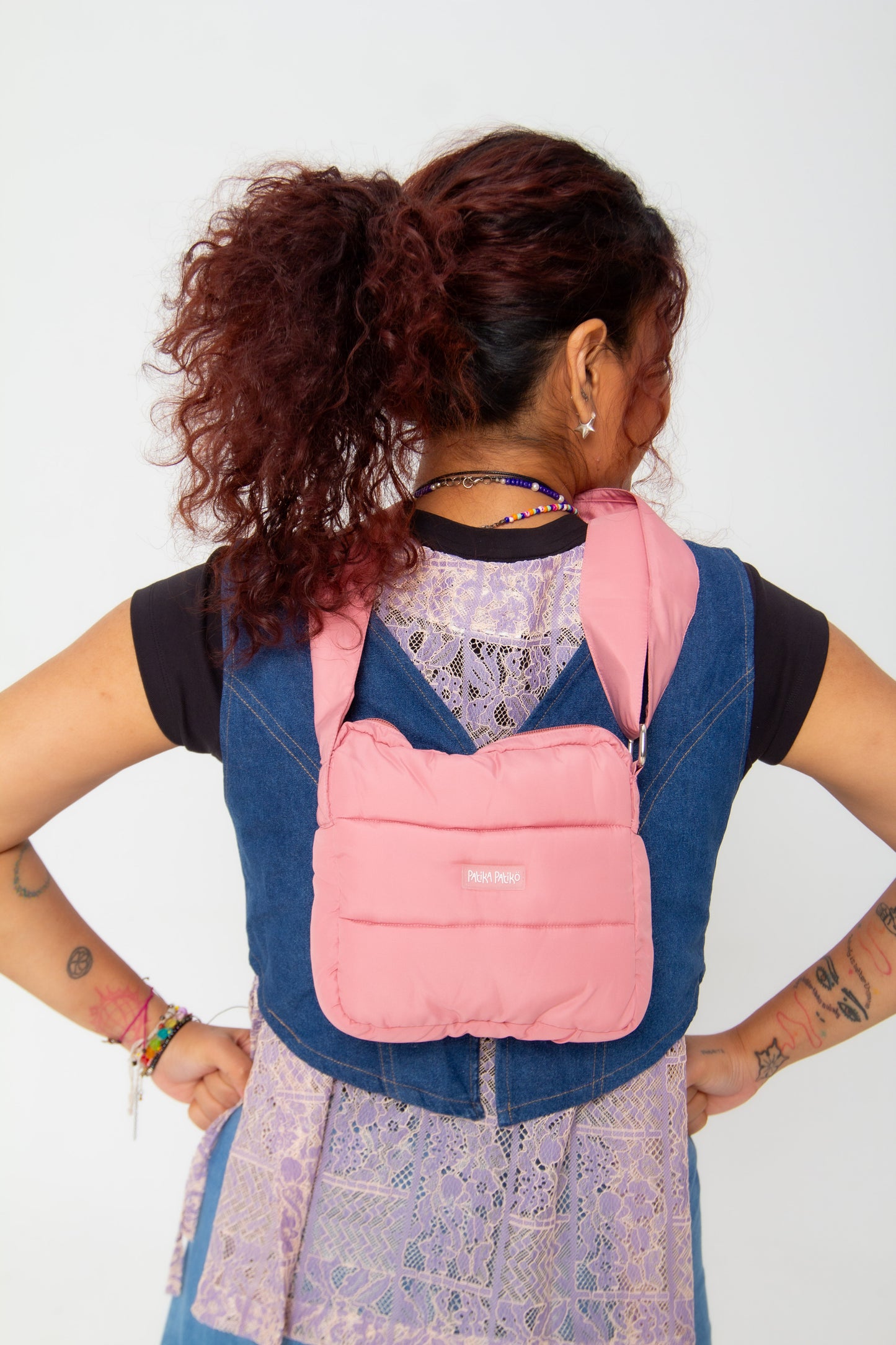 Medium Puffer Bag in Lovely Pink