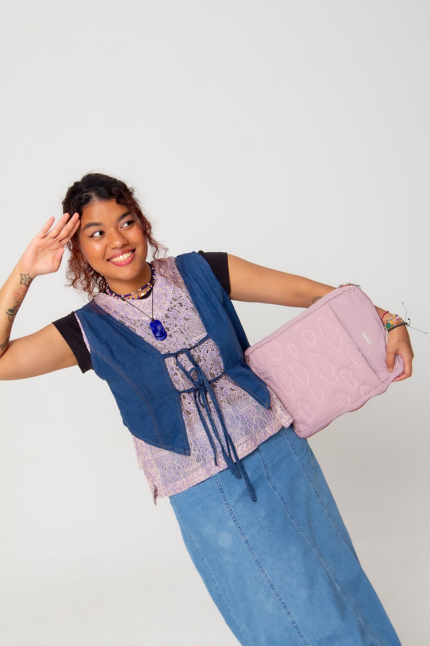 Puffer Laptop Case in Friendly Mauve