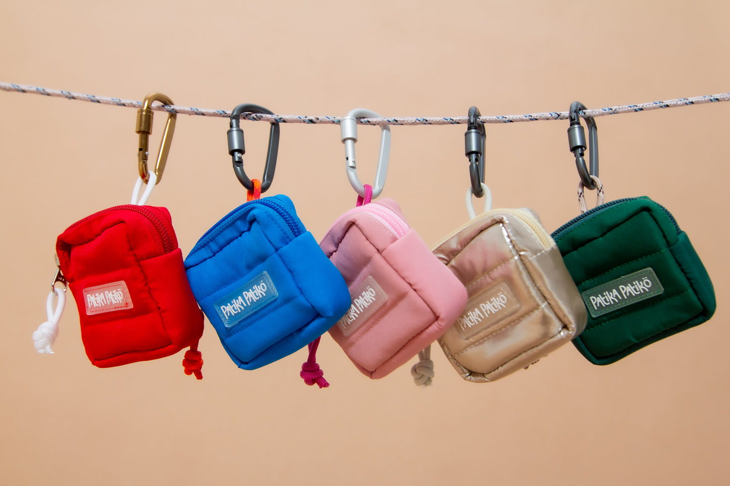 Mini Puffer Pouch in Fiery Red