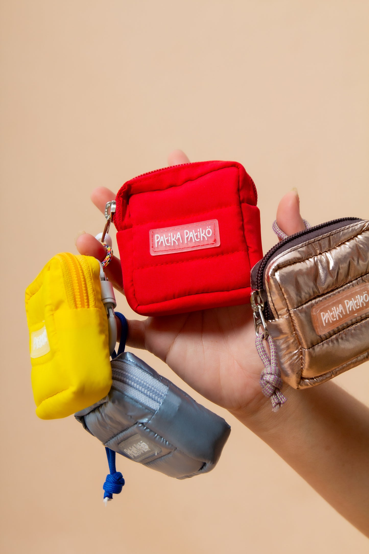 Mini Puffer Pouch in Fiery Red