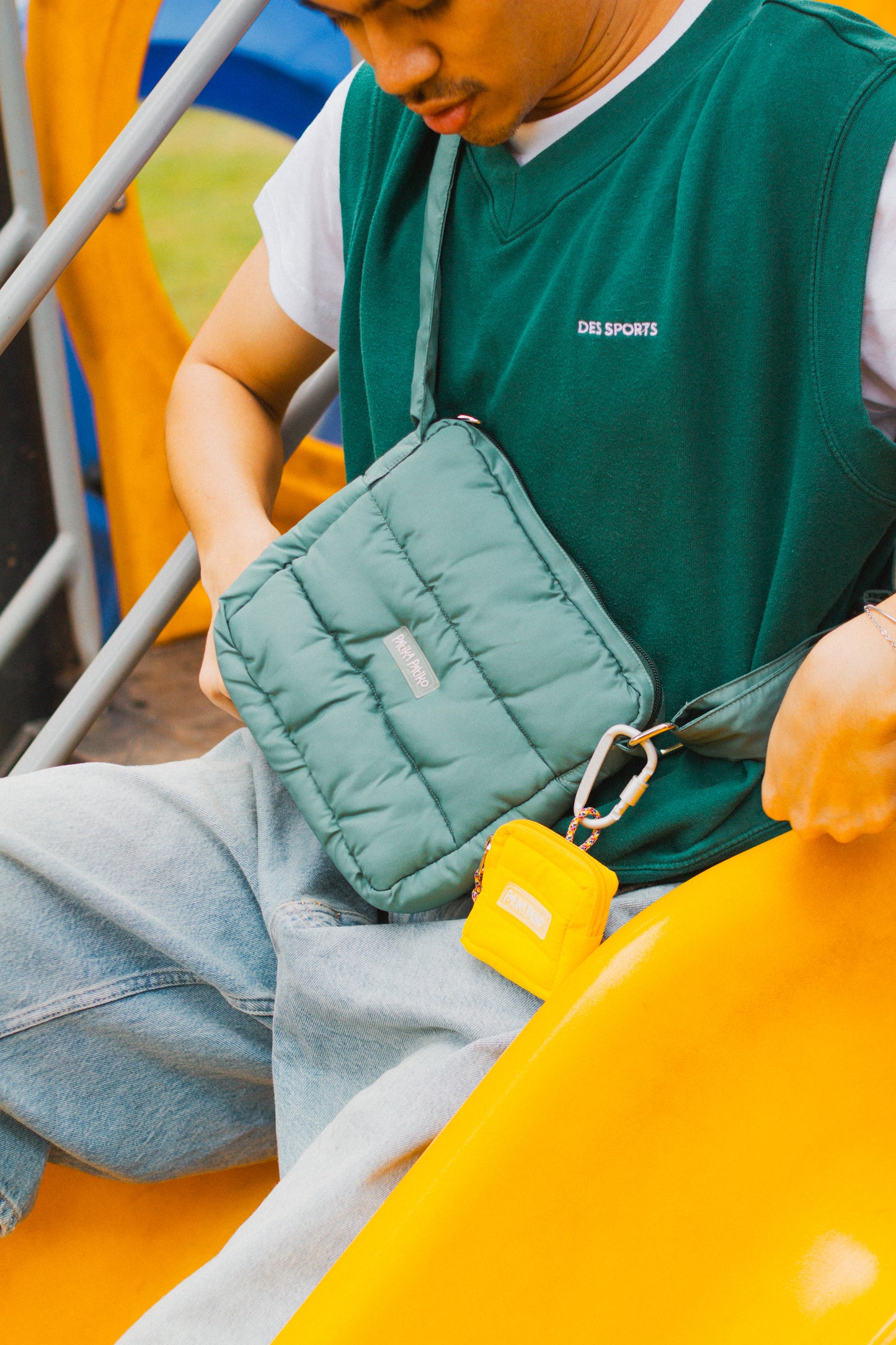 Medium Puffer Bag in Wisdom Sage