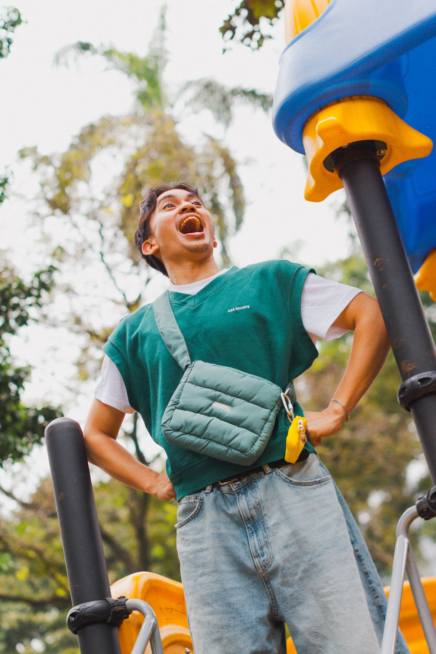 Medium Puffer Bag in Wisdom Sage