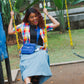 Medium Puffer Bag in Royal Cobalt