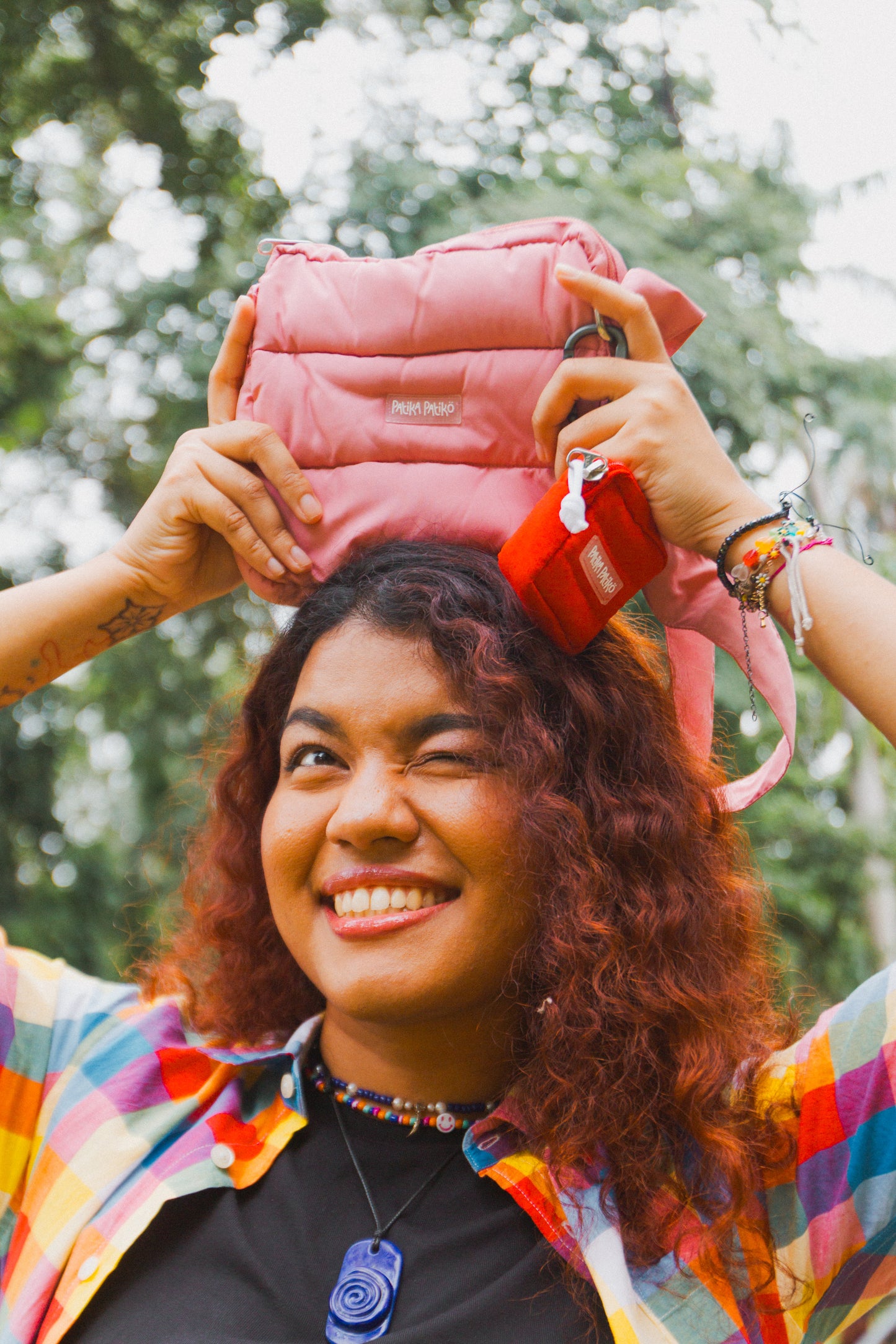 Medium Puffer Bag in Lovely Pink